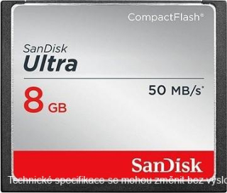 CompactFlash CF 8GB SanDisk Ultra 50 MB/s