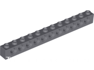 3895 Dark Bluish Gray Technic, Brick 1 x 12 with Holes
