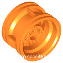 56145 Orange Wheel 30.4mm D. x 20mm with No Pin Holes and Reinforced Rim
