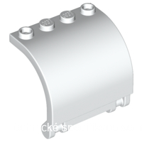 18910 White Panel 3 x 4 x 3 Curved with Double Clip Hinge