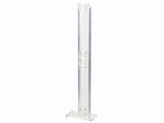 1749 Trans-Clear Support 2 x 4 x 13 Semicircle with 5 Pin Holes
