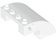 61487 White Slope, Curved 4 x 4 x 2 with Holes