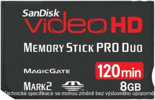  SanDisk 90870 Ultra II MS PRO Duo Video HD 8GB 