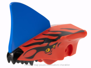1582pb01 Red Dragon Head (Avatar Toruk) with Blue Crest