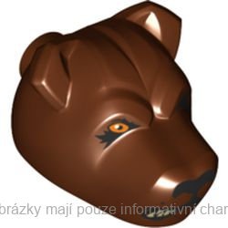 78536pb02 Reddish Brown Dog Head (HP Fluffy Middle Head)