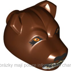 78536pb03 Reddish Brown Dog Head (HP Fluffy Right Head)