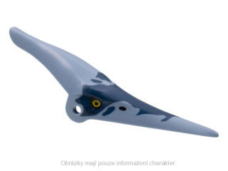 98086pb06 Sand Blue Dinosaur Head Pteranodon