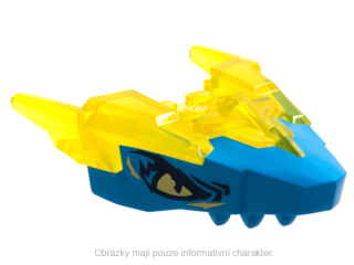 82276pb01 Trans-Yellow Dragon Head (Ninjago) Jaw Upper with Horns