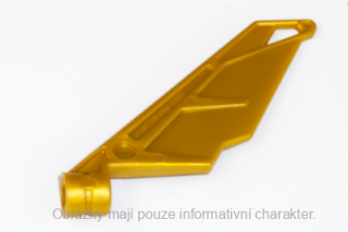 61800 Pearl Gold Bionicle Wing Small / Tail with Axle Hole