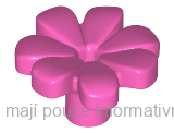 32606 Dark Pink Plant Flower with Bar and Small Pin Hole