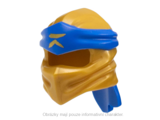 40925pb23 Pearl Gold Ninjago Wrap Type 4 with Molded Blue Headband