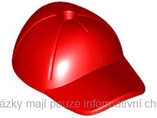 11303 Red Cap - Short Curved Bill with Seams and Hole on Top