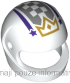 2446pb47 White Helmet Motorcycle (Standard) with Gold Crown