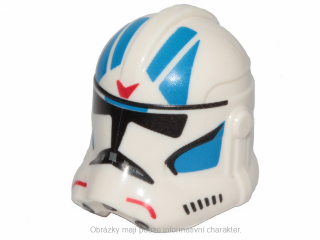 11217pb16 White Helmet SW Clone Trooper (Phase 2) with Blue and Red 501st Legion