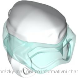 77151pb01 White Ninjago Wrap Type 8 with Trans-Light Blue Scuba Diver Mask