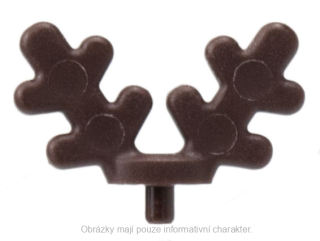 1613 Dark Brown Minifigure, Antlers with Small Pin