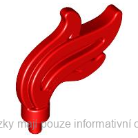 64647 Red Minifigure, Plume Feather Triple Compact / Flame / Water