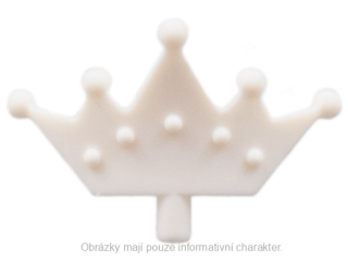 33322 White Minifigure, Crown Tiara, 5 Points, Rounded Ends