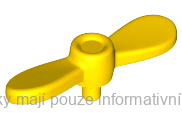 54568 Yellow Minifigure, Propeller 2 Blade Twisted Tiny with Small Pin
