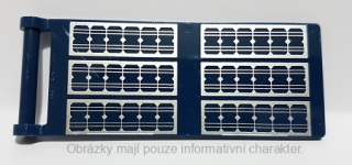 30292pb042 Dark Blue Flag 7 x 3 with Bar Handle with Solar Panels Pattern