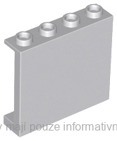 60581 Light Bluish Gray Panel 1 x 4 x 3 with Side Supports - Hollow Studs
