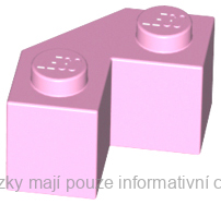 87620 Bright Pink Brick, Modified Facet 2 x 2