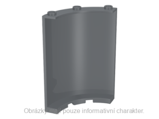 30562 Dark Bluish Gray Cylinder Quarter 4 x 4 x 6