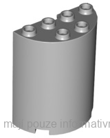 6259 Light Bluish Gray Cylinder Half 2 x 4 x 4