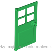 60623 Green Door 1 x 4 x 6 with 4 Panes and Stud Handle