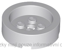 68325 Light Bluish Gray Brick, Round 4 x 4 with Recessed Center and Hole