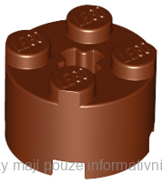 3941 Reddish Brown Brick, Round 2 x 2 with Axle Hole
