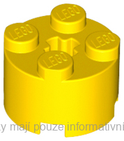 3941 Yellow Brick, Round 2 x 2 with Axle Hole