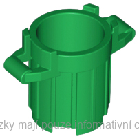 92926 Green Container, Trash Can with 4 Cover Holders