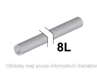 75c08 Light Bluish Gray Hose, Rigid 3mm D. 8L / 6.4cm