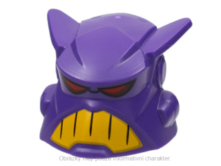 98877pb01 Dark Purple Large Head with Red Eyes and Yellow Teeth (Emperor Zurg)