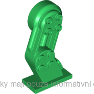 70946 Green Large Figure Leg Left with Black Rotation Joint Pin