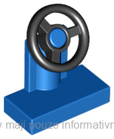 3829c01 Blue Vehicle, Steering Stand 1 x 2 with Black Steering Wheel