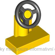 3829c01 Yellow Steering Stand 1 x 2 with Black Steering Wheel