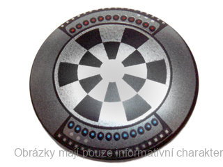 75902pb07 Black Shield Circular with Dart Board (Dejarik Hologame Board)