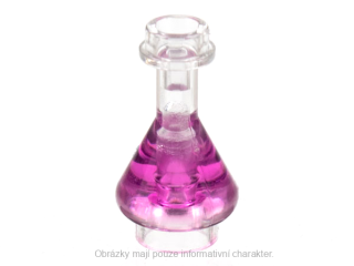 93549pb08 Transparent Bottle with Molded Transparent Dark Pink Fluid Pattern