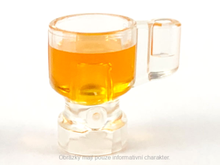68495pb01 Transparent Stein / Cup with Molded Transparent Orange Drink Pattern