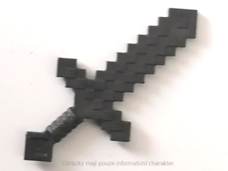 18787 Pearl Dark Gray Sword Pixelated (Minecraft)