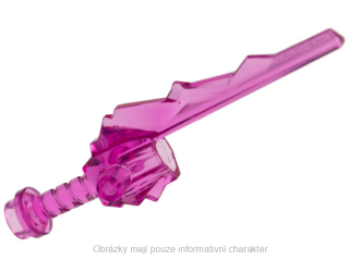 86146 Trans-Dark Pink Sword Hilt with Crystal Shard