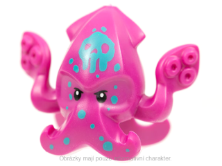 77185pb01 Magenta Head, Modified Squid with 4 Tentacles