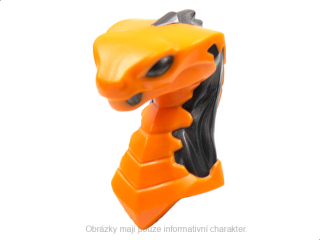 49588pb04 Orange Head, Modified Snake, Cobra with Closed Mouth