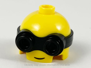 68986pb01 Yellow Head, Modified, Minion, Short with Black Goggles