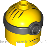 69073pb04 Yellow Head, Modified, Minion, Tall with Black Single Lens Goggles