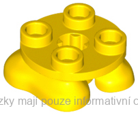 66858 Yellow Legs with Plate Round 2 x 2 and Axle Hole - 2 Feet