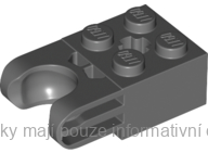 67696 Dark Bluish Gray Brick Modified 2 x 2 with Ball Socket