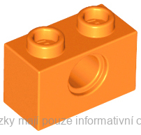 3700 Orange Brick 1 x 2 with Hole